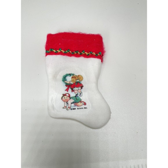 Vintage Cabbage Patch Kids Min Stocking 1984 Christmas felt boy girl OAA Inc - Picture 1 of 2